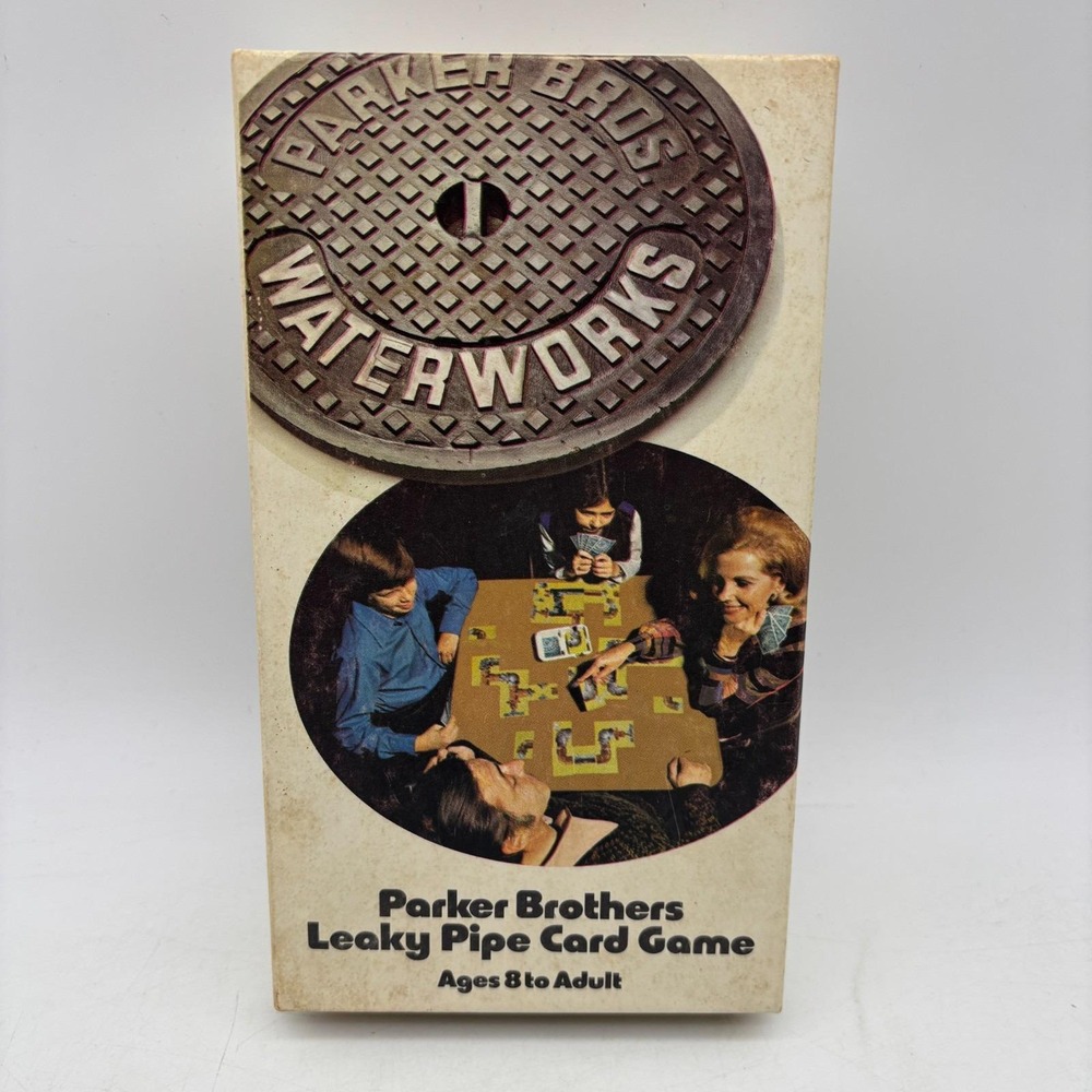 VINTAGE Water Works 1972 COMPLETE Parker Brothers Leaky Pipe Card Game